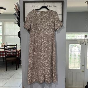 Mid Length Tan Dress
